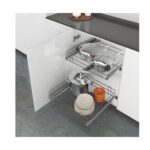 BASKET DRAWER SOFT WIRE NICKEL 90 CM - Image 2