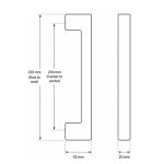 SLIDING DOOR HANDLE S3011 2004 20X20 NICKEL MAT - Image 2