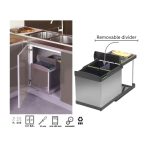 WASTE BASKET INOX FINISH GREY 511 2X21 LTR   
SS SSS S/S - Image 3