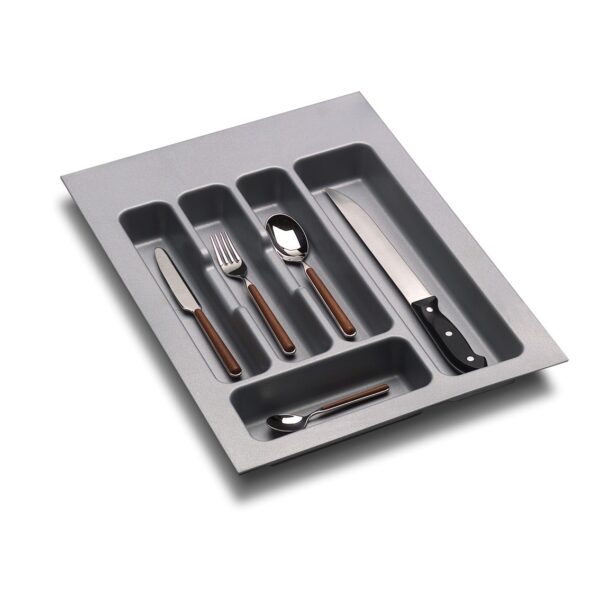 UTENSIL TRAY METAL GREY W 40 CM  
MIN 297MM MAX 351MM W, MIN 390MM MAX 490MM DE