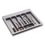 UTENSIL TRAY METAL GREY W 60 CM                                                                                          
MIN 497MM MAX551MM W, MIN 390MM MAX 490MM DE