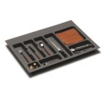 UTENSIL TRAY ORION DARK GREY W 80 CM                                                                                          
MIN 697MM MAX740MM W, MIN 390MM MAX 490MM DE