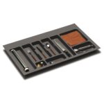 UTENSIL TRAY ORION DARK GREY W 90 CM                                                                                          
MIN 795MM MAX840MM W, MIN 390MM MAX 490MM DE