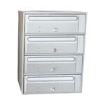 MAILBOX QUADRUPLE SILVER 480X350X250 45.5 CM