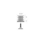 FURNITURE LEG SQUARE 25X25 WITH THREADED BOLT 10MM - Image 2