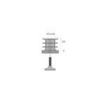 FURNITURE LEG SQUARE 40X40 WITH THREADED BOLT 10MM - Image 2