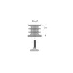 FURNITURE LEG SQUARE 50X50 WITH THREADED BOLT 10MM - Image 2