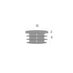 FURNITRE LEG INSERTS ROUND 12MM RIBBED - Image 2