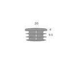 FURNITRE LEG INSERTS ROUND 20MM RIBBED - Image 2