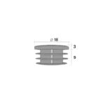 FURNITRE LEG INSERTS ROUND 18MM RIBBED - Image 2