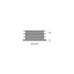 FURNITURE LEG INSERTS SQUARE 25X25 BLACK - Image 2