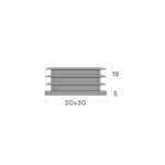 FURNITURE LEG INSERTS SQUARE 30X30 BLACK - Image 2