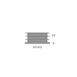 FURNITURE LEG INSERTS SQUARE 60X60 BLACK - Image 2