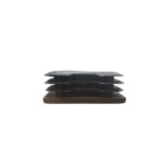 FURNITURE LEG INSERTS RIBBED RECTANGULAR 40X80 BLACK