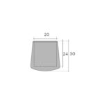 FURNITURE LEG OUTER CAP ROUND 20MM RUBBER - Image 2