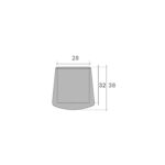 FURNITURE LEG OUTER CAP ROUND 28MM RUBBER - Image 2