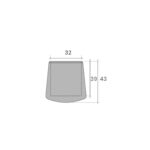 FURNITURE LEG OUTER CAP ROUND 32MM RUBBER - Image 2