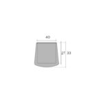 FURNITURE LEG OUTER CAP ROUND 40MM RUBBER - Image 2