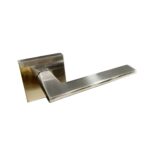 SET DOOR HANDLES Z22 A59 SQUARE NICKEL SATIN