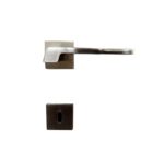 SET DOOR HANDLES Z22 A397 SQUARE NICKEL SATIN - Image 2