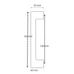 SLIDING DOOR HANDLE 50023 140 MM BRONZE MAT
AB OXYTE - Image 2