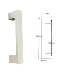 SLIDING DOOR HANDLE 50023 140 MM WHITE MAT - Image 3