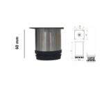 FURNITURE LEG ADJUSTABLE ROUND 5080 INOX MAT 60 ΜΜ - Image 2