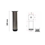 FURNITURE LEG ADJUSTABLE ROUND 5080 INOX MAT 180 ΜΜ - Image 2