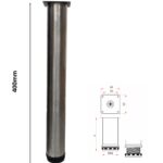 FURNITURE LEG ADJUSTABLE ROUND 5080 INOX MAT 400 ΜΜ - Image 2