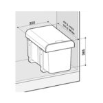 WASTE BASKET EKKO 1 X 34 LTR BLACK - Image 2