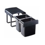 WASTE BASKET EKKO 2 X 16 LTR  BLACK