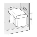 WASTE BASKET EKKO 2 X 16 LTR GREY - Image 2
