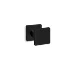 SET DOOR KNOBS SQUARE BLACK MAT WITHOUT ESCUTCHEON