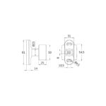 DOOR KNOB TURNING SQUARE BLACK 6807 - Image 2