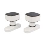 SET DOOR KNOBS SQUARE WHITE 6807 OVAL BASE - Image 2