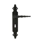 SET DOOR HANDLES BLACK 101 FOR KEY 8X70 - Image 2