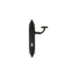 SET DOOR HANDLES BLACK 350 HAMMER SHAPED FOR KEY 8X70 - Image 2