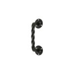 SLIDING DOOR HANDLE BLACK ROUNDED BASE  103 140 MM