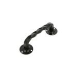 SLIDING DOOR HANDLE BLACK ROUNDED BASE  103 140 MM - Image 2
