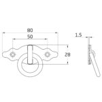FURNITURE HANDLE GROMMET BLACK 1000 80X28X1.5 - Image 4