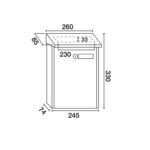 MAILBOX  BLACK 330X260X74 AIR RC BUZON 24868 - Image 2