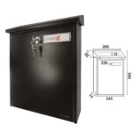 MAILBOX  BLACK 330X260X74 AIR RC BUZON 24868 - Image 3