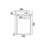 MAILBOX ALUMINUM 330X260X74  AIR RC BUZON 24869 - Image 2