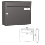 ΓΡΑΜΜΑΤΟΚΙΒΩΤΙΟ ΣΚΟΥΡΟ ΓΚΡΙΖΟ  KOMPACT VE36 24629 - Image 3