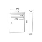 MAILBOX INOX FIN MARIN  KOMPACT VE27 24634 
SS SSS S/S - Image 2