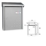 MAILBOX SILVER INOX FIN GARDEN 53 09507 
SS SSS S/S - Image 3