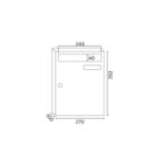 ΓΡΑΜΜΑΤΟΚΙΒΩΤΙΟ ΑΛΟΥΜΙΝΙΟ  MARINE KOMPACT V270 24597 - Image 2