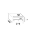 MAILBOX  BLACK INOX KOMPACT H270 81041
SS SSS S/S - Image 2
