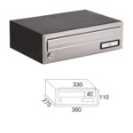MAILBOX KOMPACT ALU EVO  H360 81401 MARINE
ALUMINIUM ANODISED 81401 BLACK BOX - Image 3
