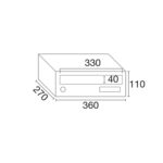 ΓΡΑΜΜΑΤΟΚΙΒΩΤΙΟ KOMPACT EVO H360 81414 N MAT
PAINT INOX FINISH - Image 2
